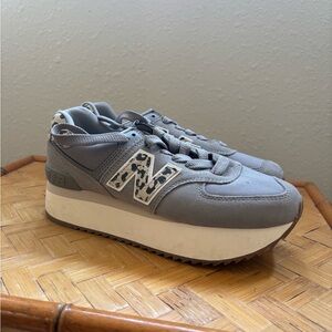 New Balance Women's Gray Platform Sneakers
